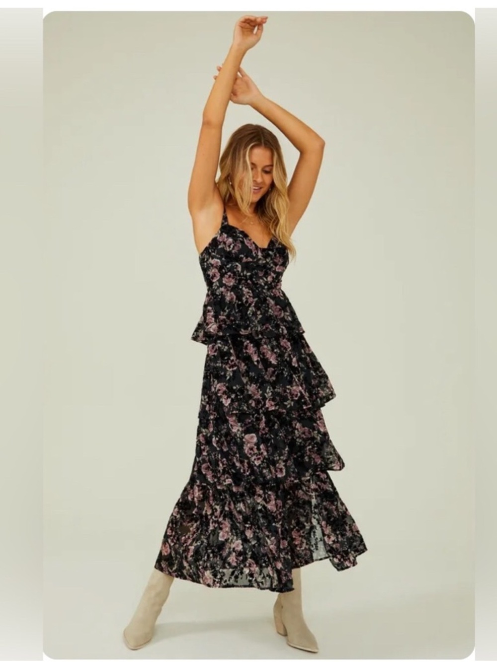 Altra’d State Roxie Floral Tiered Maxi Dress